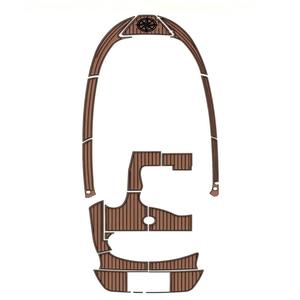 Plateforme de bain et tapis de cockpit pour bateau <span class=keywords><strong>Jeanneau</strong></span> <span class=keywords><strong>Leader</strong></span> 805 (2004) – Style Seadek MarineMat Gatorstep en EVA imitation teck, auto-adhésif - Product Image 1