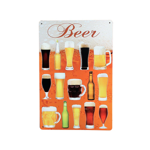 Alta calidad de encargo en relieve Casa decor cerveza, vino, pintura de Arte de metal señal para bar - Product Image 3