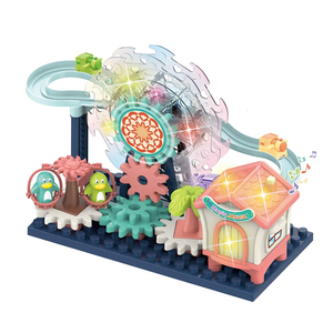 ของเล่นประกอบ DIY,รางรถไฟพาราไดซ์บล็อกสร้างรางเกียร์ของเล่นรถไฟฟ้าสำหรับเด็กเพื่อการศึกษาปฐมวัย - Product Image 1