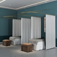 Rideau d'isolation en fer forgé en forme de U pour salon de beauté, vente chaude en Chine, design de rideau pour salon, meilleure qualité, vente directe d'usine