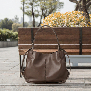 Nouveau sac pour femme en cuir véritable, deux sangles, simple, élégant, de haute qualité, portable. - Product Image 2