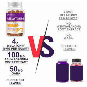 Melatonin Gummies dengan Magnesium, ekstrak akar Ashwagandha, Gaba, Melatonin, seng, <span class=keywords><strong>Vitamin</strong></span> B6, suplemen bantuan tidur <span class=keywords><strong>Vitamin</strong></span> <span class=keywords><strong>B12</strong></span> - Product Image 5