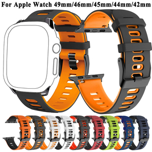 Correa de Silicona para Reloj <span class=keywords><strong>Apple</strong></span> Series 9, 8, 7 SE, Diseño Deportivo, Correa de Repuesto Inteligente Suave y Cómoda - Product Image 1