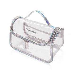 Customize Waterproof Large Capacity PVC Clean Cosmetic Bag for Travel and Makeup - Product Image 1