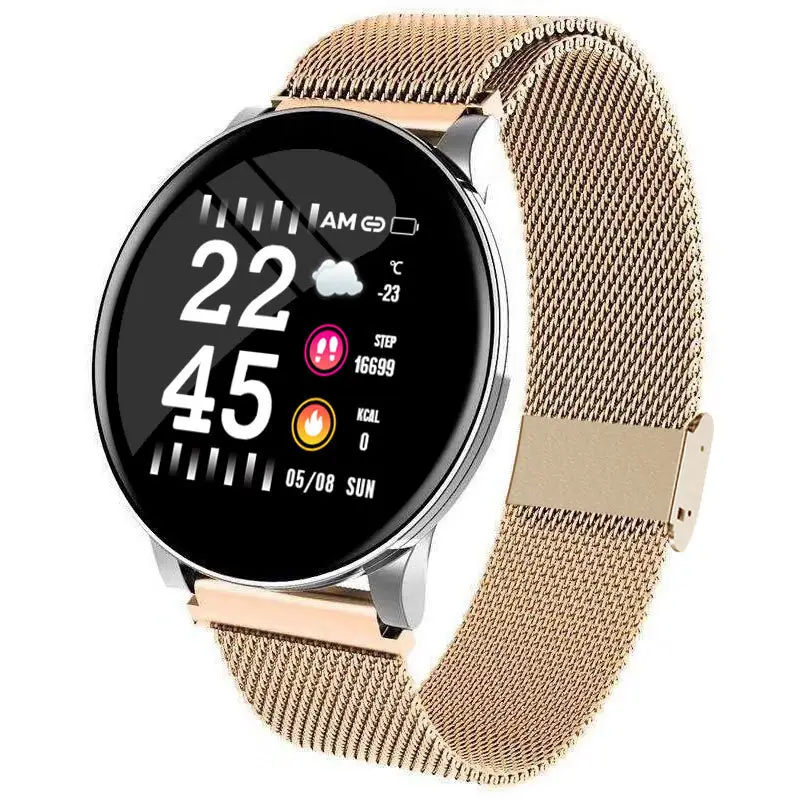W8 Smart Watch For Android IOS For Women Men Blood Pressure Clock Round Waterproof Smartwatch Women Sport Health Smart Bracelet