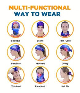 Bandeaux de sport multifonctionnels personnalisés avec logo imprimé, cache-cou de cyclisme extérieur, cagoule sans couture, masque facial noir - Product Image 4