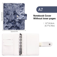 Carnet de notes A7 en cuir PU avec anneaux spirales, rechargeable, pour agenda et planificateur, couverture de carnet à feuilles mobiles, vente en gros