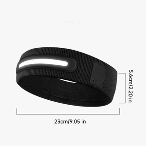 Unisex Elastic <b>USB</b> <b>LED</b> <b>Light</b> Headband Breathable Fabric Ideal for Night Running Sports Convenient Charging Unisex - Product Image 2