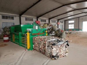 Presse à balles horizontale automatique pour déchets, machine hydraulique pour le recyclage et la compression du carton, du plastique et des pailles - Product Image 2