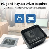 Escáner de Código de Barras Integrado LONVILL IP52 2D 1D CMOS con Interfaz RS232 USB para Supermercado