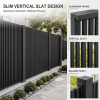 Panneaux de clôture verticaux en aluminium thermolaqué anti-UV de qualité supérieure pour villas côtières, jardins et terrains