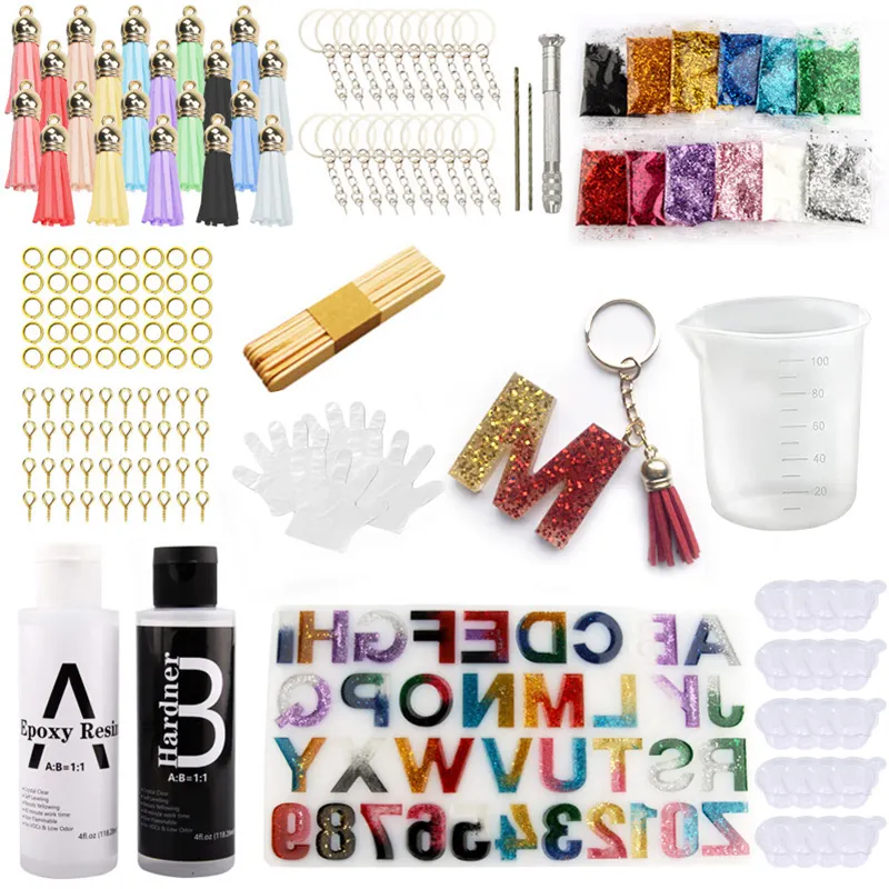 Timesrui all'ingrosso fai da te kit in silicone lettera inglese stampo in silicone resina epossidica kit per la creazione di gioielli in resina artistica kit per principianti