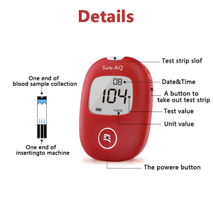 เครื่องวัดระดับน้ำตาลในเลือด <span class=keywords><strong>Sinocare</strong></span> Safe AQ Smart แบบไม่ต้องใช้รหัส  พร้อมระบบแจ้งผลด้วยเสียง  ใช้ตัวอย่างเลือดเพียง 0.6uL  ชุดตรวจเบาหวานที่บ้านพร้อมแผ่นทดสอบ FAD-GDH - Product Image 6