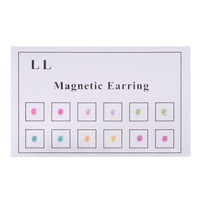 Lot de 12 boucles d'oreilles magnétiques pour tragus, cartilage, lèvre, labret – Non-percées, à clipser