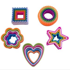 Cookie Cutter Set 6Pcs Plastic Heart Flower Star Round Square Mold For Baking Cake Decorating Eco-Friendly - Product Image 5
