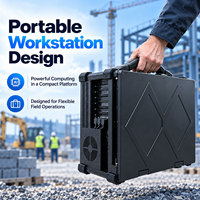 Ordinateur industriel robuste à triple écran, I7-14700 RTX 5000 Ada 32 Go 64 Go 1 To 4K, station de travail portable