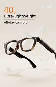 Lunettes Intelligentes IA avec Traduction ChatGPT, Appel ENC, Lecteur de Musique, Enregistrement Vidéo Haute Définition sans Fil BT, <span class=keywords><strong>Cam</strong></span>éra Pexie 1300W - Product Image 4
