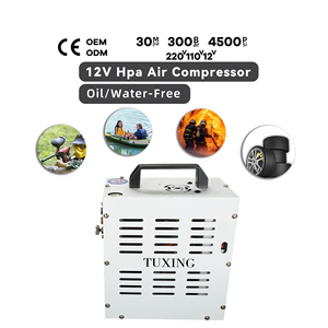 TUXING Factory Großhandel 4500psi 300bar 220/110V 12V Öl freier Tauch luftbehälter Outdoor Hunting Paintball PCP Luft kompressor - Product Image 1