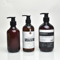Bouteilles de shampoing PET YOBO PET Boston avec pompe, 300ML/500ML, pour soins de la peau, sérum, crème pour le visage et les yeux, surface givrée, pulvérisateur
