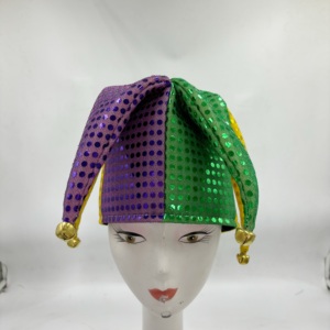 Vente chaude Bling Light-Up Jester Hat avec Bells Clown Hat pour les fêtes <span class=keywords><strong>de</strong></span> Mardi Gras et d'Halloween - Product Image 6