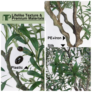 Albero di Ulivo Artificiale Ecologico con Vaso 70cm-140cm per Decorazione Casa Materiale Plastico per Soggiorno - Product Image 5