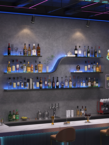 Muebles creativos para el hogar, estante <span class=keywords><strong>de</strong></span> almacenamiento <span class=keywords><strong>de</strong></span> arte del hierro montado en la pared, Mostrador <span class=keywords><strong>de</strong></span> <span class=keywords><strong>Bar</strong></span> <span class=keywords><strong>de</strong></span> vino tinto, Panel rústico, colgante <span class=keywords><strong>de</strong></span> pared para restaurante y hogar - Product Image 4