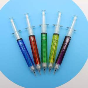 Stylo à bille fantaisie promotionnel en forme de seringue médicale, stylo en plastique avec logo, 0,5 mm - Product Image 3