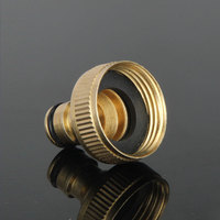 Adaptateur de robinet en cuivre de 1 pouce avec buse de pistolet à eau Connecteurs d'eau de jardin en métal Accessoires accessoires