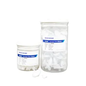 NEWSTAR 일회용 PES (Polyethersulfone) 주사기 필터 화학 실험실 의료 용품 13mm 25mm 미세 다공성 필터 멤브레인