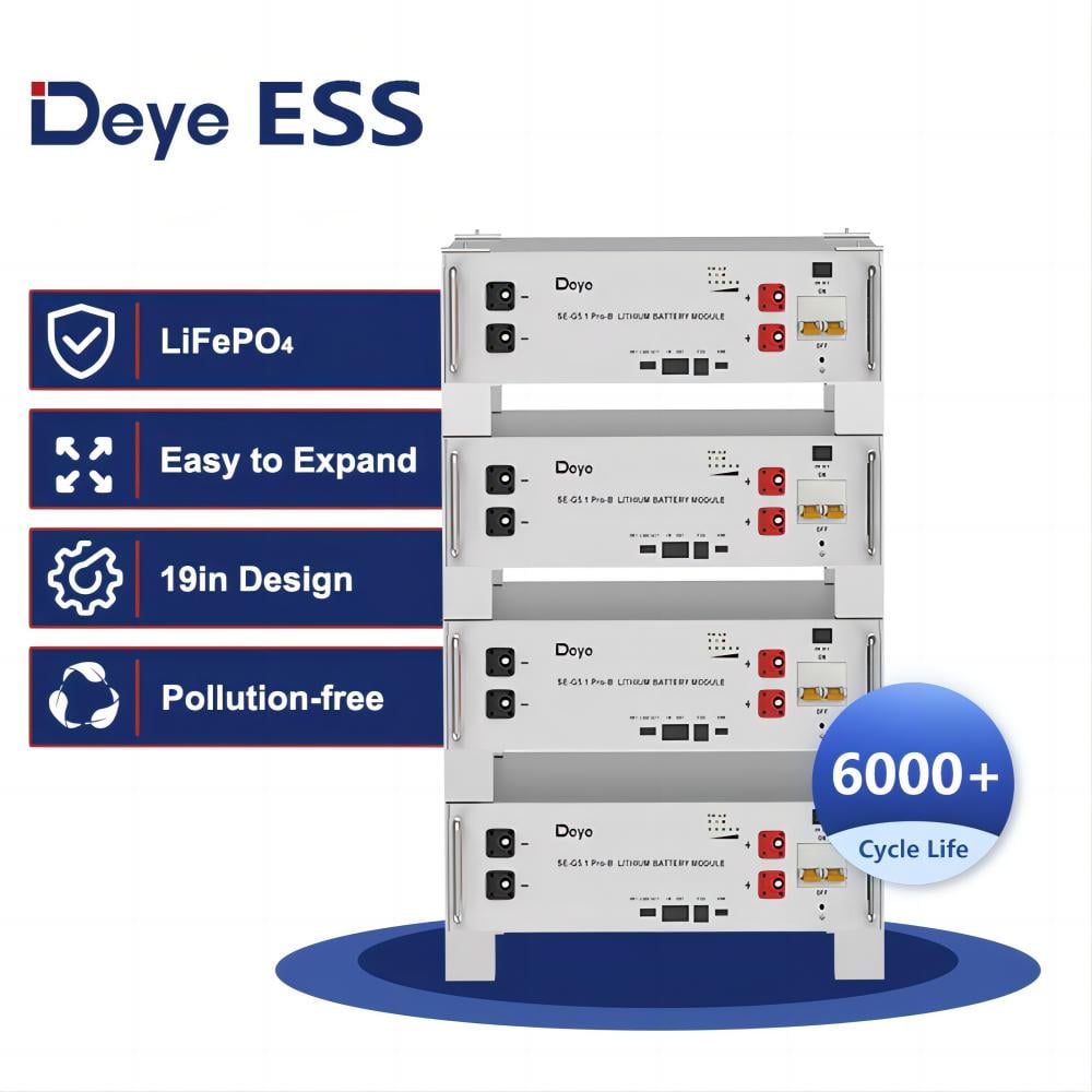 Deye склад Deye SE-G5.1 Pro литий-ионные аккумуляторы 51,2 В 100ah powerwall LiFePO4 deye солнечные батареи для дома