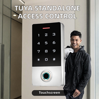 Contrôle d'accès autonome Tuya avec écran tactile, étanche, système d'exploitation Linux, alimentation CC, contrôle par application mobile, prise en charge de la passerelle, personnalisable