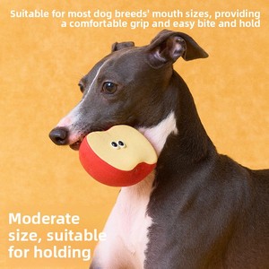 Juguete Masticable para Perros con Sabor a Manzana, Mangostán, Brócoli y Naranja, Resistente a Mordidas, con Sonido, para Aliviar el Aburrimiento, en Gel, para Perros Pequeños - Product Image 2