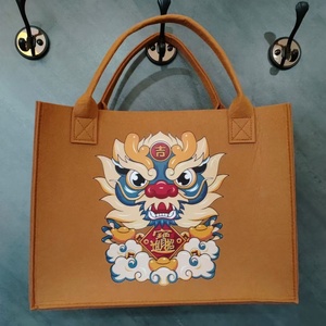 Bolsas de compras reutilizables ecológicas personalizadas: ropa de fieltro duradera para el cabello y uso de regalos - Product Image 3