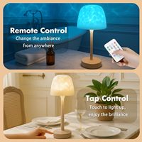 Lampe de table à effet d'ondulation d'eau, lumière d'ambiance sans fil rechargeable, projecteur de vagues océaniques 16 couleurs pour douche et salle de bain