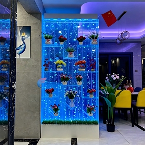 The <strong>Grandstone</strong> Acrylic Water Bubble Wall Led Light Panel Contemporary Freestanding Room Divider Translucent Laser Cut Design - Product Image 6