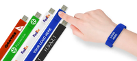 Bracelet Clé USB 64 Go 32 Go 16 Go 8 Go, Clé USB 2.0 Portable en Silicone, Disque Mémoire Flash à Enrouler au Poignet