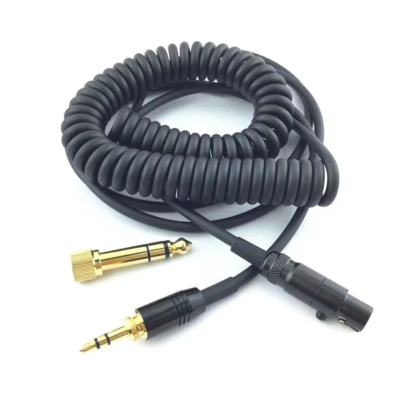 Kabel Opgerolde Aux Koord Vervanging Voor Akg Q701 K712 K240 K 240S K240 Koptelefoon Audio Kabel Draad Met 6.35Mm Adapter