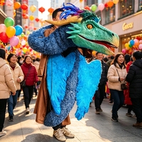 Marionnette de dragon occidental réaliste sur épaule, idéale pour les attractions de parcs à thème