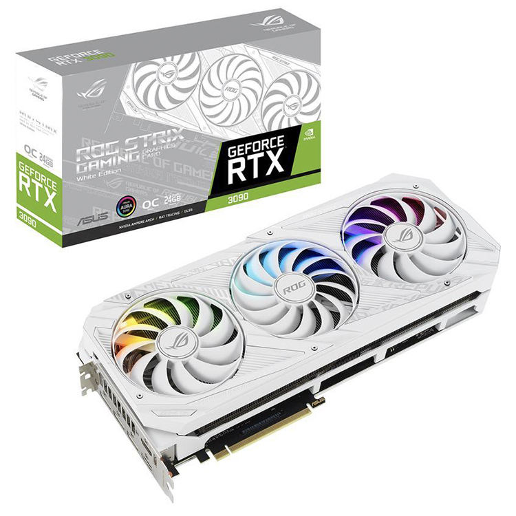 ASUS GeForce RTX 3090 24GB ROG (中古品) ASUS Geforce ROG STRIX RTX 3090 O24Gホワイト中古グラフィック