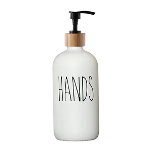 Flaconi <span class=keywords><strong>in</strong></span> <span class=keywords><strong>Vetro</strong></span> Neri da 500ML per Sapone <span class=keywords><strong>Liquido</strong></span>, Dispenser Rotondo per Schiuma, Shampoo, Gel Doccia con Pompa a Pressione - Product Image 4