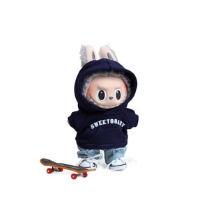 Vêtements pour poupée Labubu, sweat-shirt à capuche avec oreilles de lapin pour poupée en vinyle, accessoires pour porte-clés, unisexe, 8-13 ans - Product Image 5