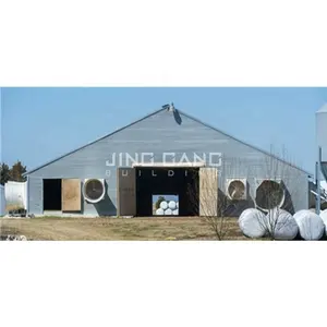 JG yüksek kaliteli galvanizli çin çelik yapı Broiler tavuk çiftlik evi tasarımı