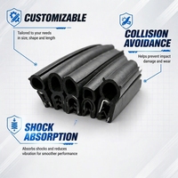 Tira de Sellado en Forma de U de EPDM Personalizable, Resistente al Envejecimiento, Anticolisión, Absorción de Impactos, Adecuada para Puertas y Ventanas de Automóviles