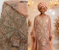 Tissu en dentelle française de haute qualité 2026, broderie perlée faite à la main au Nigeria, strass et sequins, tissus africains sexy à sequins pour sacs