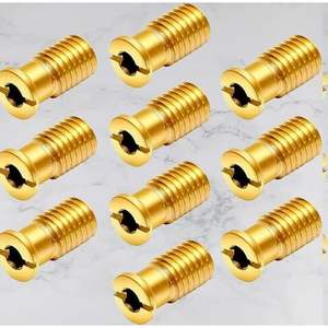 Tornillos de anclaje para cubiertas de piscina Swimcare, de latón, de 9/16 pulgadas, con rosca gruesa y cabeza pulida, para terrazas de hormigón y adoquines, juego de 10 - Product Image 2