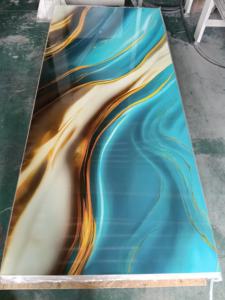 Hoja de mármol UV de PVC de nuevo diseño Panel de pared de mármol artificial fácil de instalar para decoración de interiores - Product Image 3