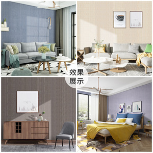 Creation Of Time And <b>Space</b> Imitation Brushed Fabric Wallpaper Self Adhesive Vertical Pattern Removable For Home Living Room Tv - Product Image 3