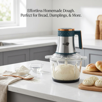 Hachoir Électrique Multifonctionnel en Verre à Grande Vente avec 4 Lames et Protection Contre la Surchauffe pour la Cuisine Domestique
