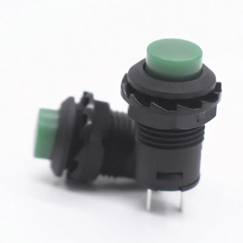 mounting hole 12mm start switch Green push-button Normally open normally closed DS-425 1.5A 250V Round lock-less switch