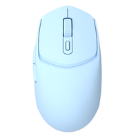 Mouse Nirkabel 3 Tombol Dual Mode 1600Dpi Berbentuk Ergonomis Optik Ukuran Mini yang Laris untuk Mac dan Pad